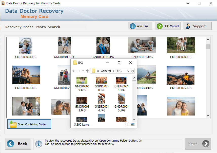 Save recovered data