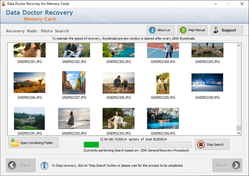 Files searching process
